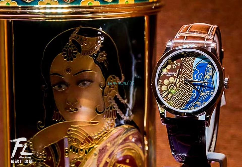 FL Factory  top  Replica Copy  Watches  PATEK PHILIPPE 珍稀工艺珐琅5077P-102《不丹六色织品》，5077P-103《不丹八色织品》 wrist watches  / BD316