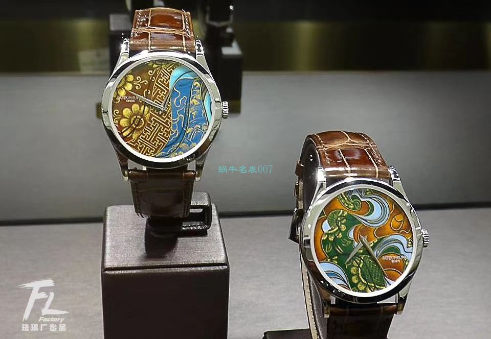 FL Factory  top  Replica Copy  Watches  PATEK PHILIPPE 珍稀工艺珐琅5077P-102《不丹六色织品》，5077P-103《不丹八色织品》 wrist watches  / BD316