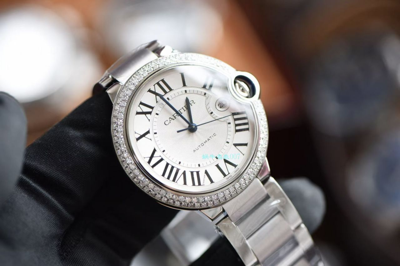 【后加工 TOP  copy customized 真钻】 Cartier  蓝气球 top  Replica Copy WE9009Z3男士 Watches 42毫米 wrist watches   / K302B