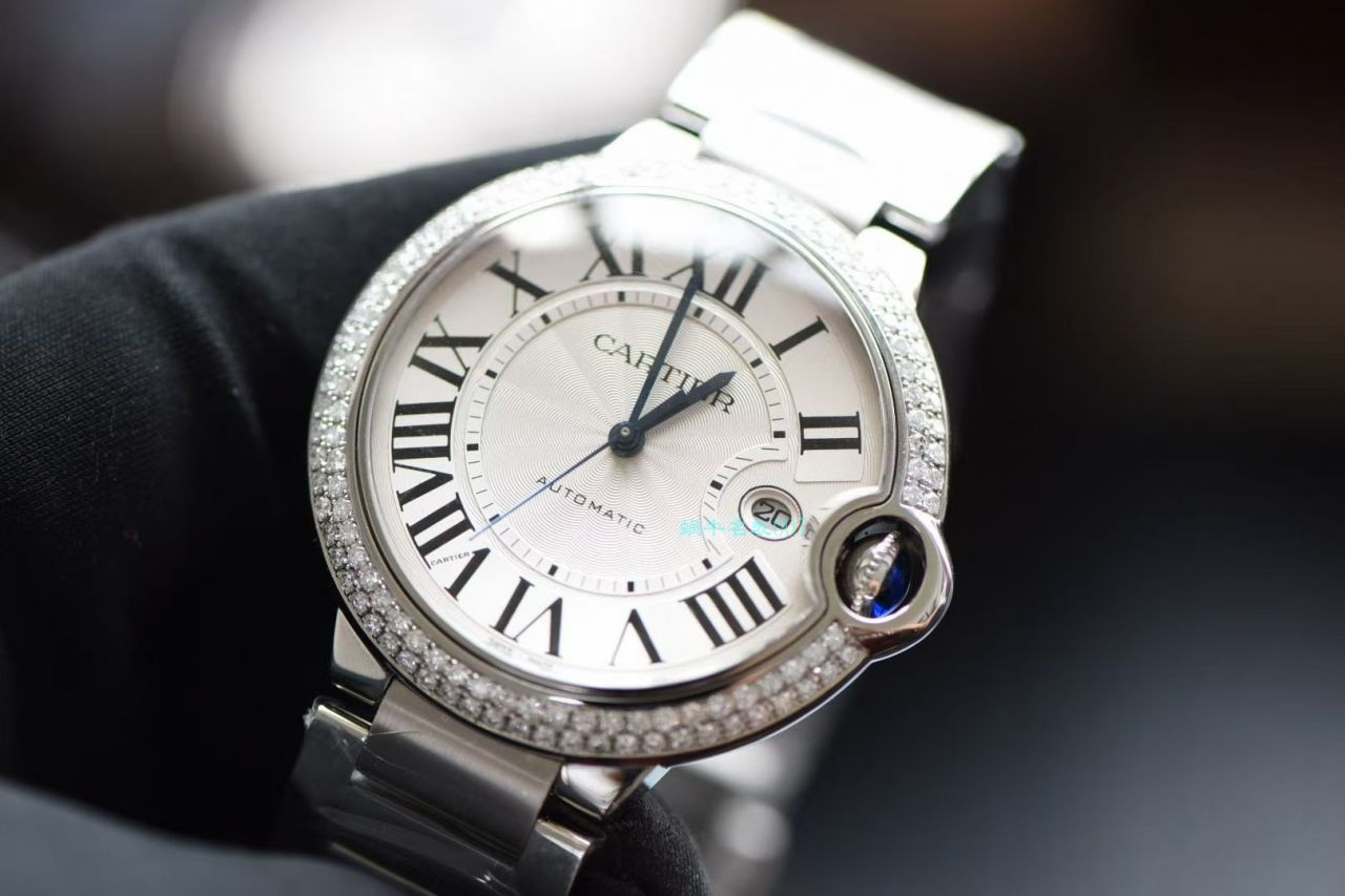 【后加工 TOP  copy customized 真钻】 Cartier  蓝气球 top  Replica Copy WE9009Z3男士 Watches 42毫米 wrist watches   / K302B
