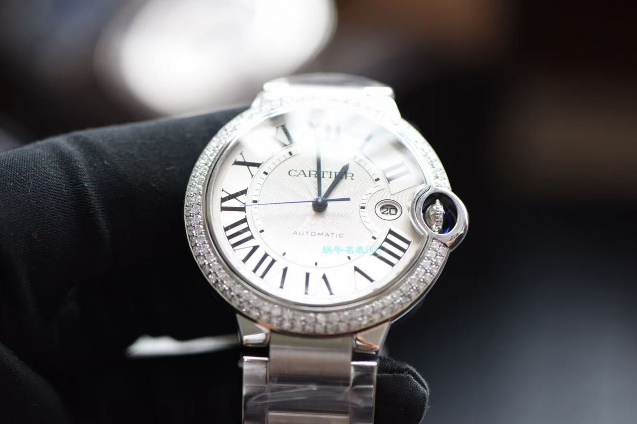 【后加工 TOP  copy customized 真钻】 Cartier  蓝气球 top  Replica Copy WE9009Z3男士 Watches 42毫米 wrist watches   / K302B