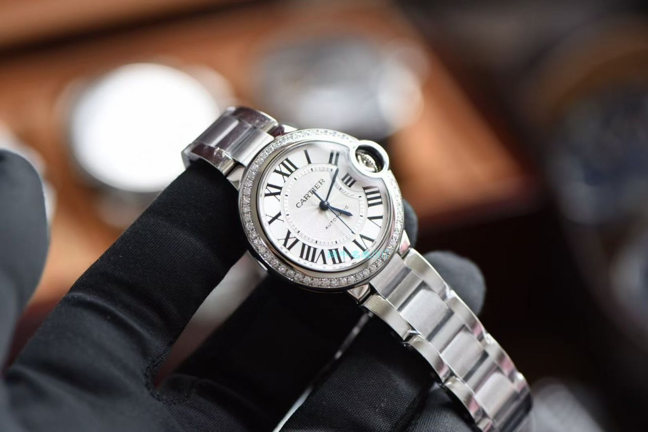 【后加工 TOP  copy customized 真钻】 Cartier  蓝气球系列33毫米W4BB0016 Replica Copy 女士 wrist watches    / K301B
