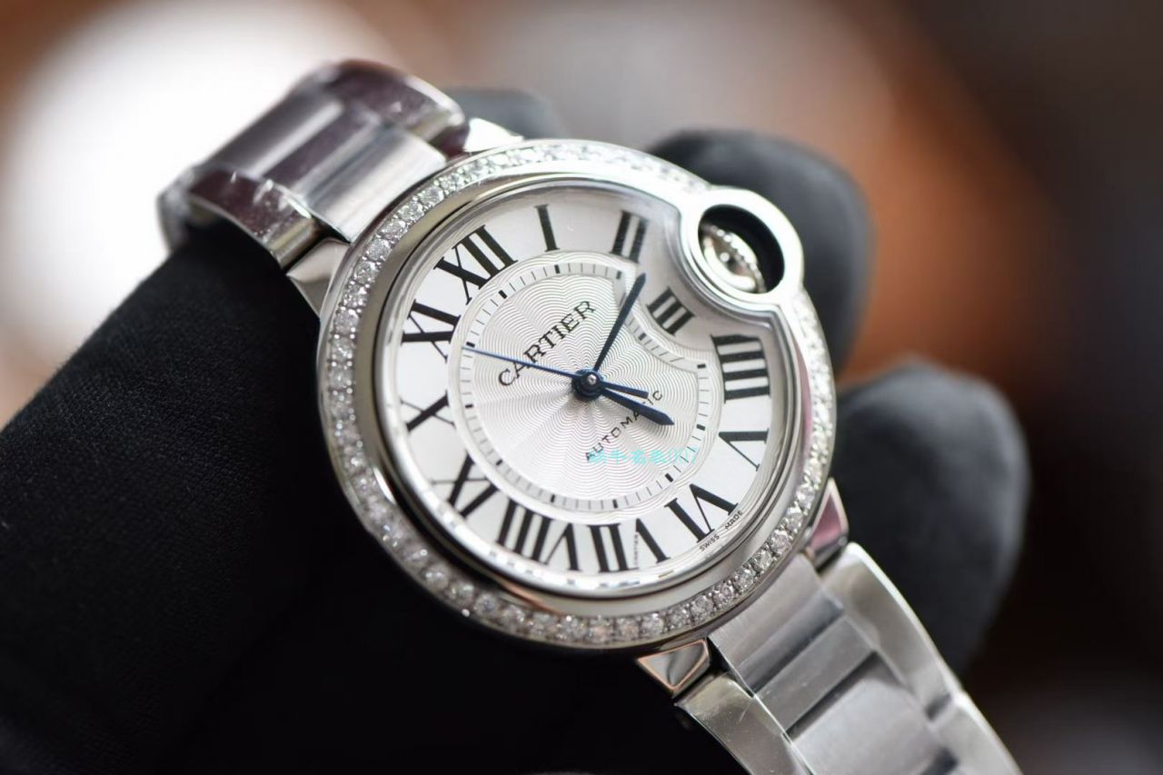 【后加工 TOP  copy customized 真钻】 Cartier  蓝气球系列33毫米W4BB0016 Replica Copy 女士 wrist watches    / K301B