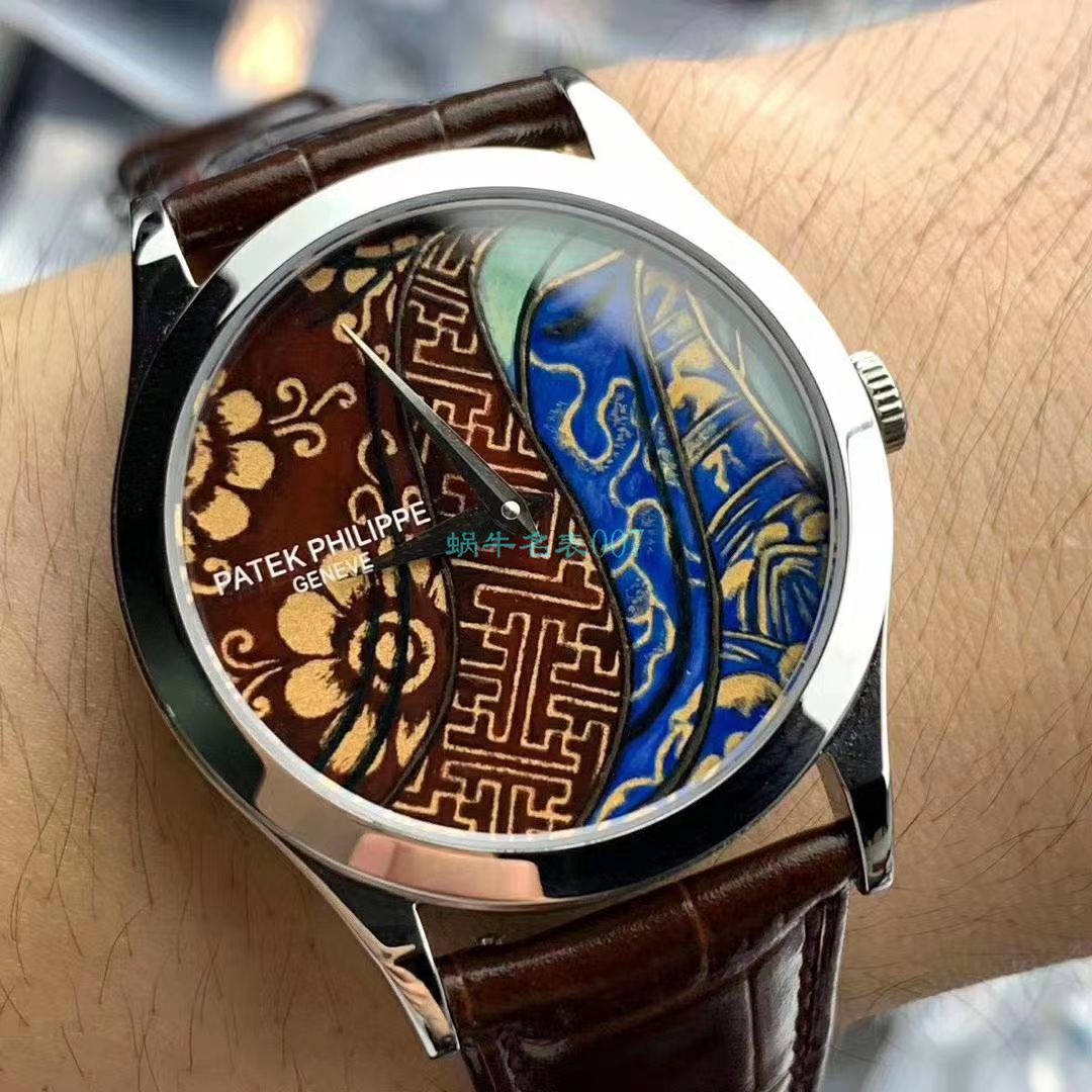 FL Factory  top  Replica Copy  Watches  PATEK PHILIPPE 珍稀工艺珐琅5077P-102《不丹六色织品》，5077P-103《不丹八色织品》 wrist watches  / BD316