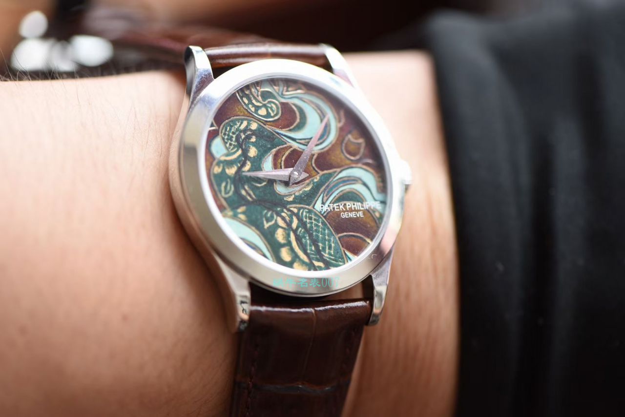 FL Factory  top  Replica Copy  PATEK PHILIPPE 珍稀工艺系列珐琅面5077P-103不丹八色织品 wrist watches  / BD318