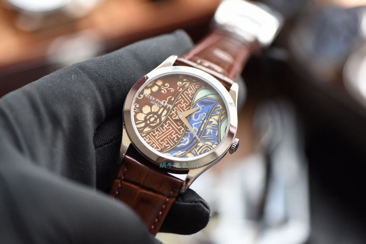FL Factory  top  Replica Copy  PATEK PHILIPPE 珍稀工艺系列珐琅面5077P-103不丹八色织品 wrist watches  / BD318