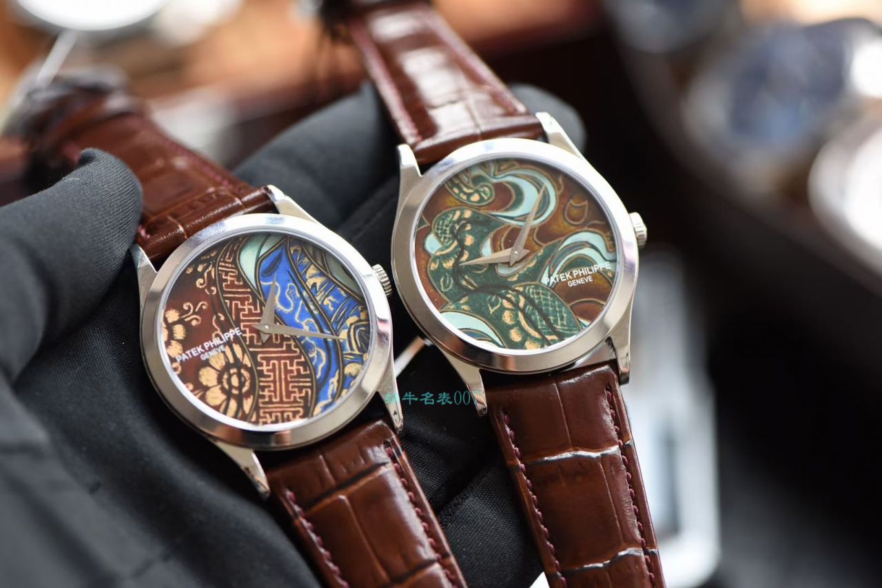 FL Factory  top  Replica Copy  PATEK PHILIPPE 珍稀工艺系列珐琅面5077P-103不丹八色织品 wrist watches  / BD318