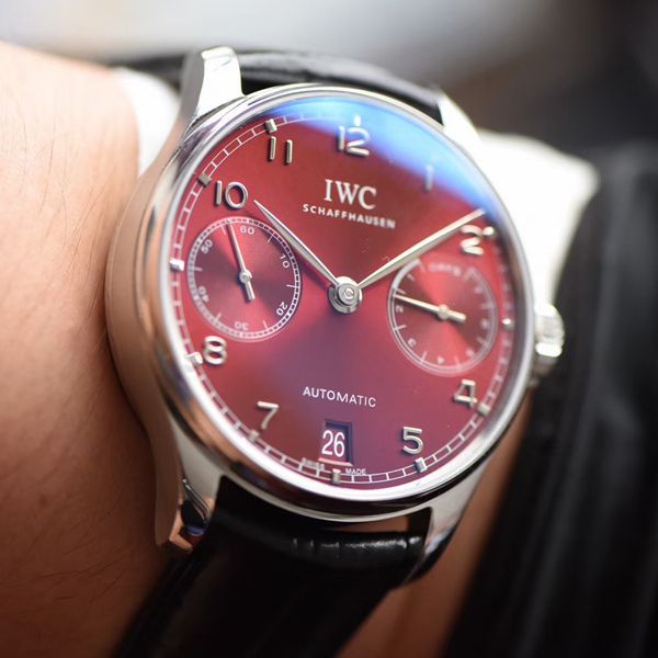 YL Factory  IWC 葡萄牙系列IW500714  Perfect  Replica Copy 葡七勃艮第酒红色 Watches 