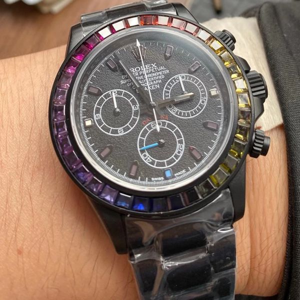 TW Factory  High quality  Replica Blacken改装 Rolex  Ditongna 碳黑钢皇副本 Watches 
