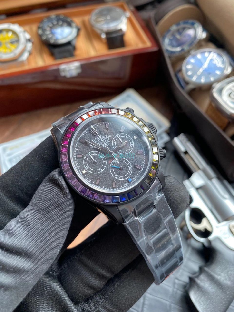 TW Factory  High quality  Replica Blacken改装 Rolex  Ditongna 碳黑钢皇副本 Watches  / R650