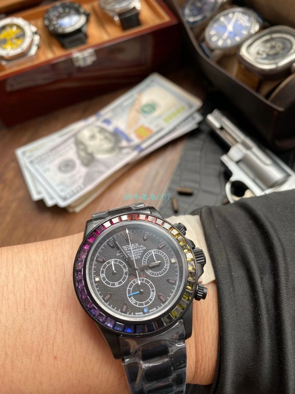 TW Factory  High quality  Replica Blacken改装 Rolex  Ditongna 碳黑钢皇副本 Watches  / R650
