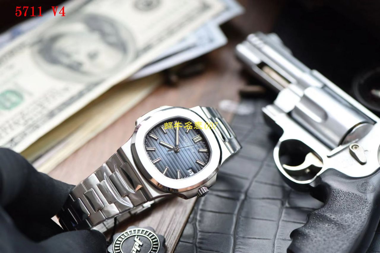 【PPF超级PATEK PHILIPPE Nautilus 重磅来袭！“灰蓝”】 PATEK PHILIPPE 运动优雅 top  Replica Copy 5711/1A 010 不锈钢 wrist watches ( Replica  Nautilus )2019年钢表王座的开年重器 / BD267