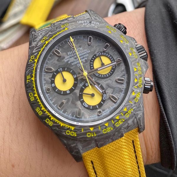 WWF Factory ROLEX宇宙计时 carbon fiber  Ditongna 系列之Diw团队改造版 Watches 