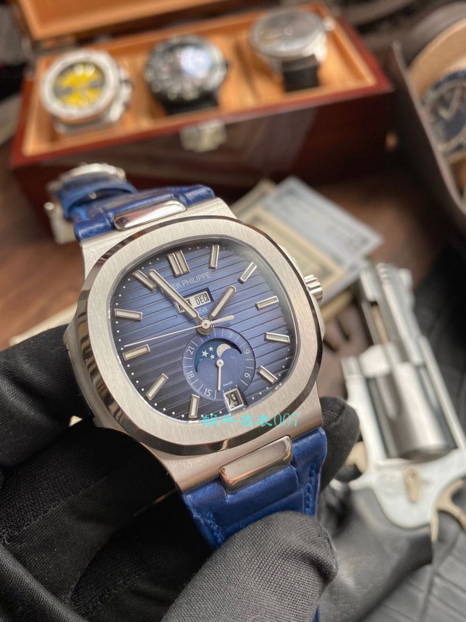 GR Factory  PATEK PHILIPPE  Nautilus  Replica Watches V2版本5726/1A-014真月相 / BD327
