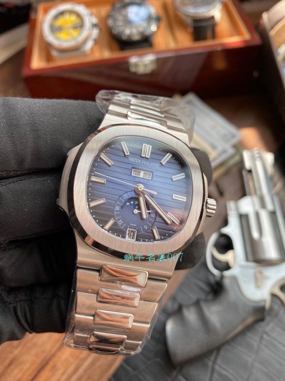GR Factory  PATEK PHILIPPE  Nautilus  Replica Watches V2版本5726/1A-014真月相 / BD327