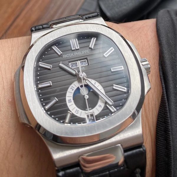 GR Factory  PATEK PHILIPPE  Nautilus 1比1 Copy  Watches V2版本5726A-001真月相