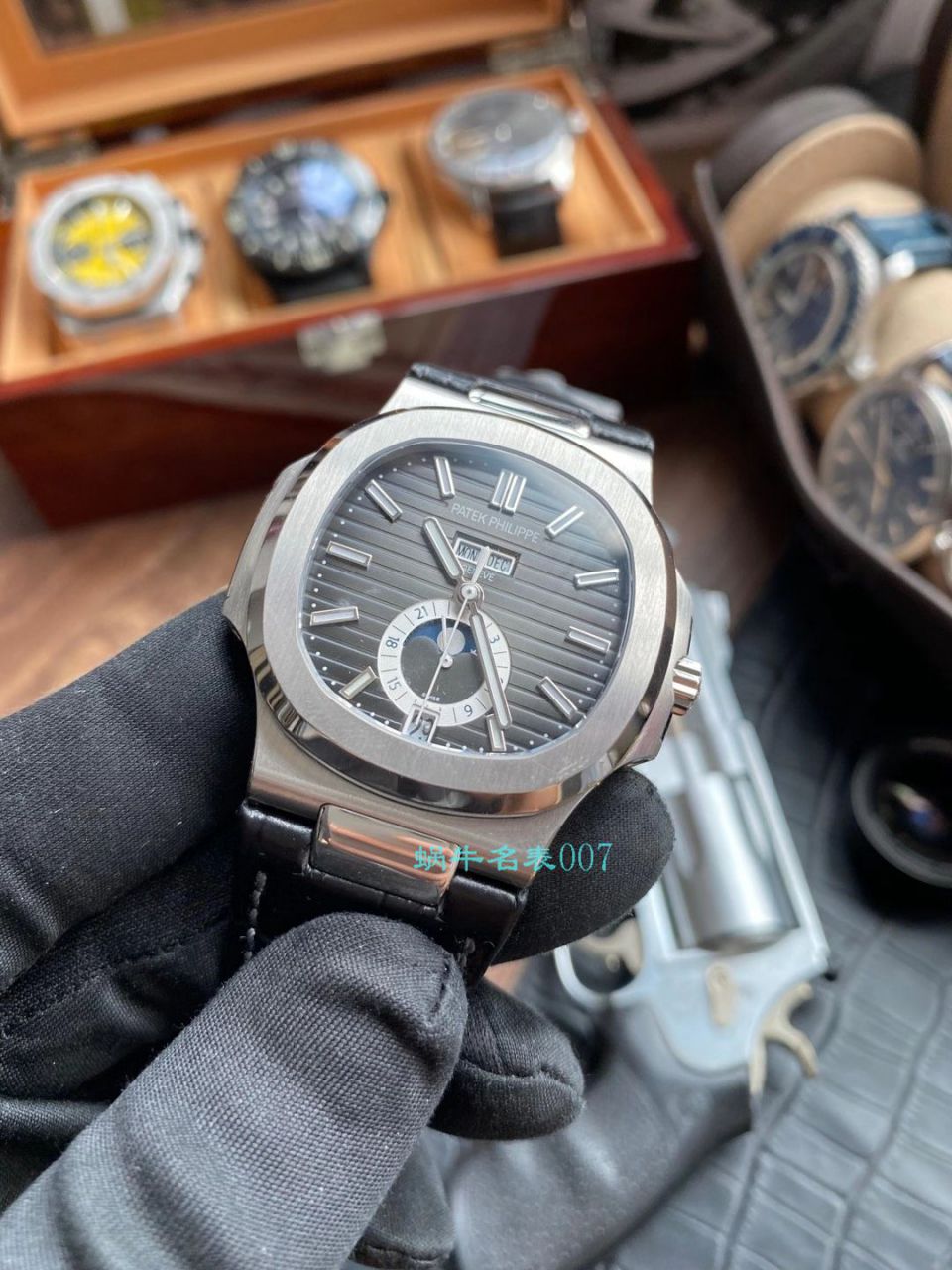 GR Factory  PATEK PHILIPPE  Nautilus 1比1 Copy  Watches V2版本5726A-001真月相 / BD325