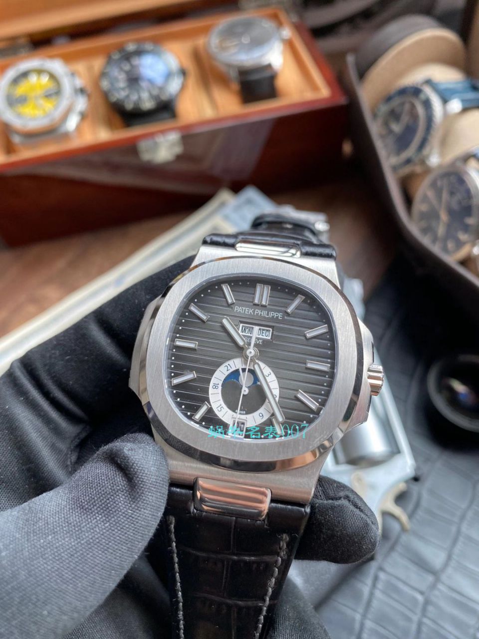GR Factory  PATEK PHILIPPE  Nautilus 1比1 Copy  Watches V2版本5726A-001真月相 / BD325
