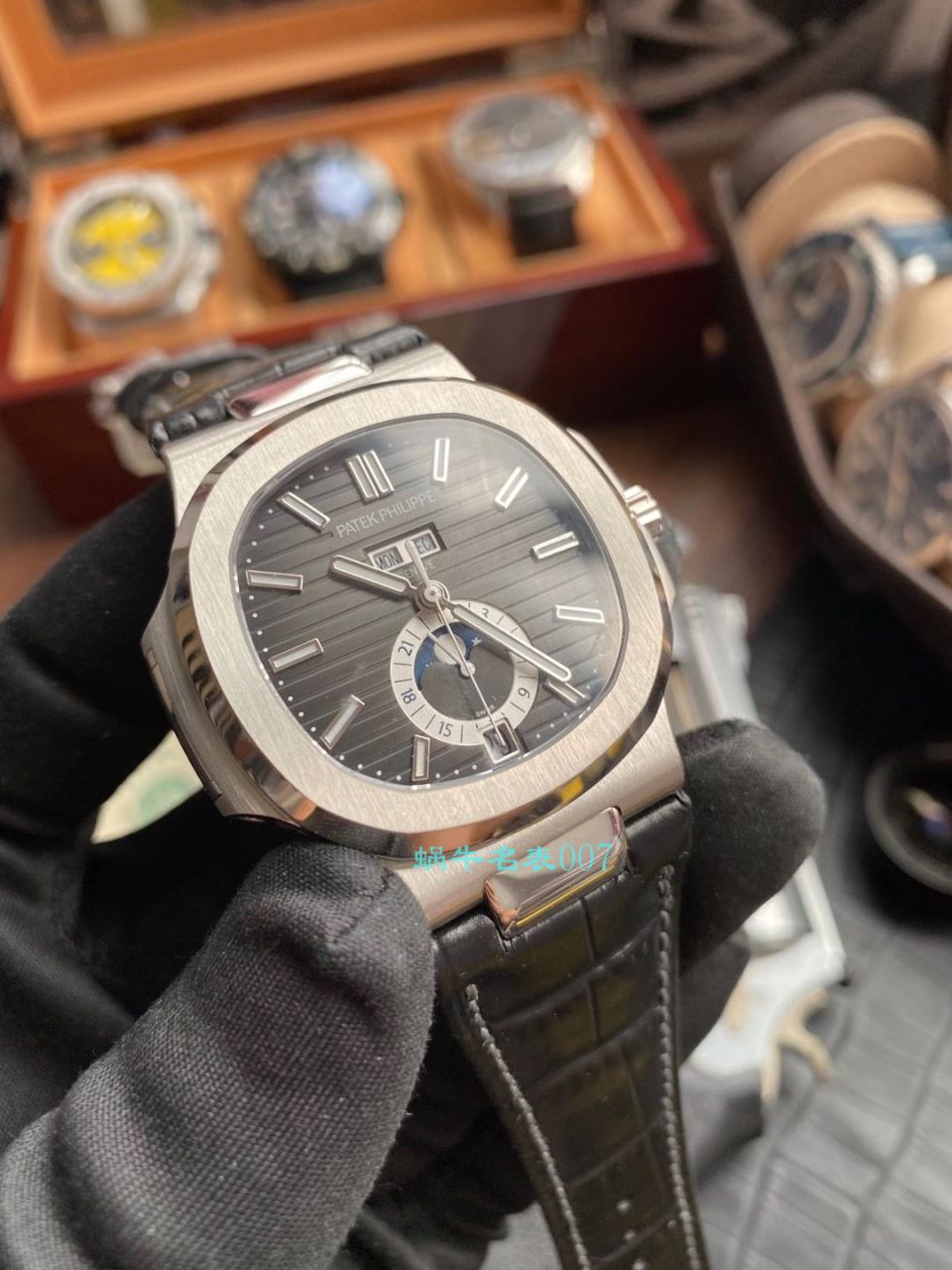 GR Factory  PATEK PHILIPPE  Nautilus  top  Replica Copy  Watches 5726/1A-001真月相 / BD329