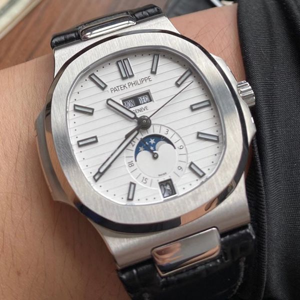 GR Factory  PATEK PHILIPPE  top  Replica Copy  Watches 价格 Best 版本 Nautilus V2真月相5726/1A-010皮带款