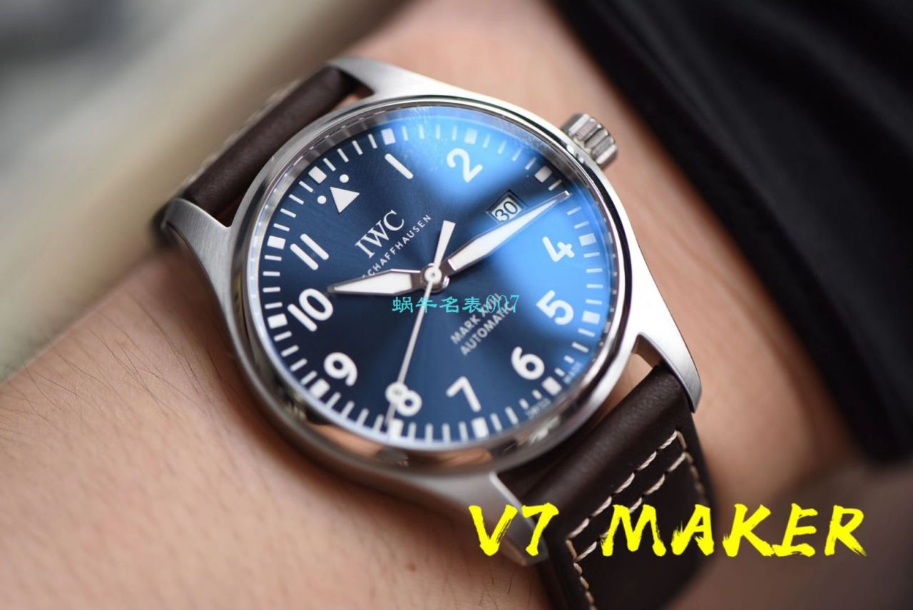【 Video analysis 】V7 Factory  IWC  MARK XVII 钢带款 top  Replica Copy IW327002 wrist watches  / WG579