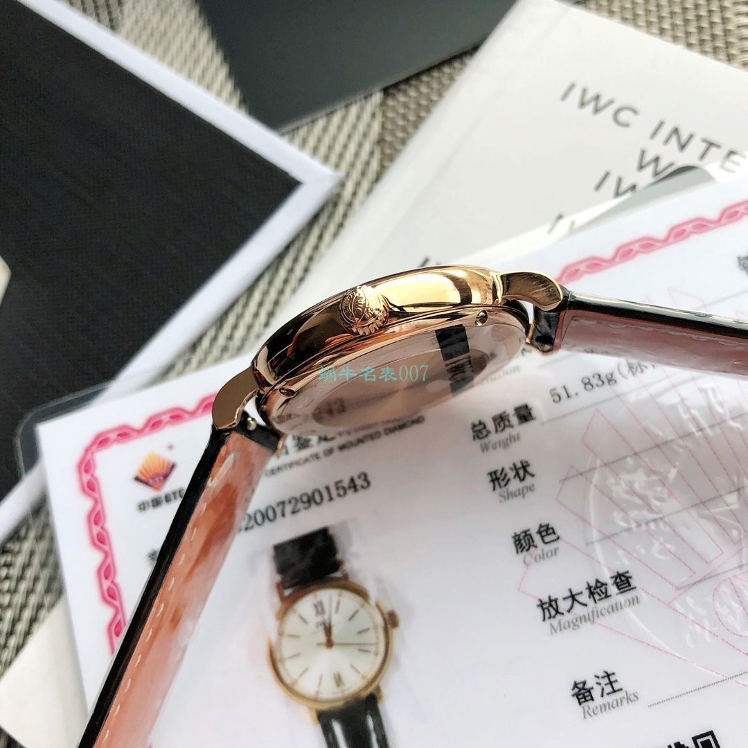  TOP 原单真钻 IWC 柏涛菲诺系列IW357405,IW357401女装 / WG580