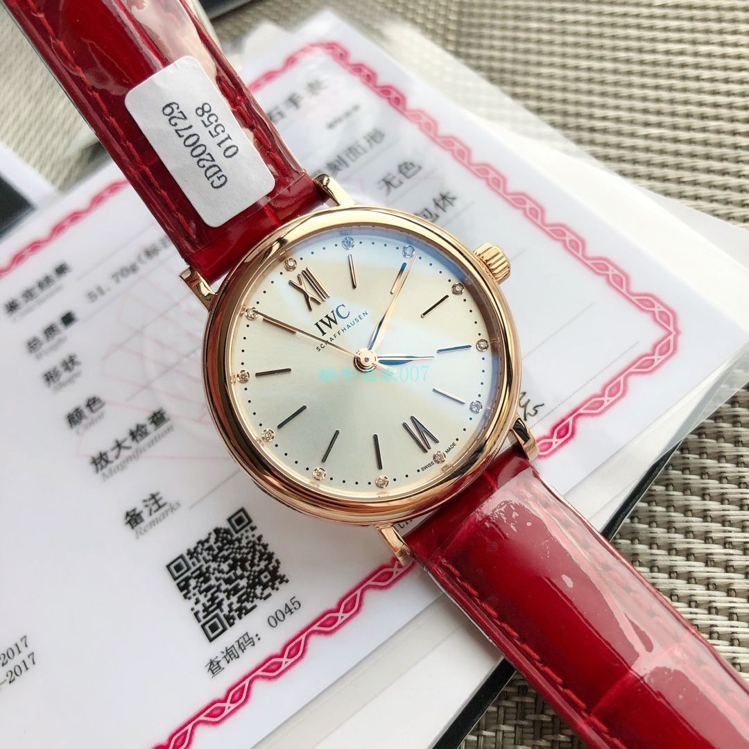  TOP 原单真钻 IWC 柏涛菲诺系列IW357405,IW357401女装 / WG580