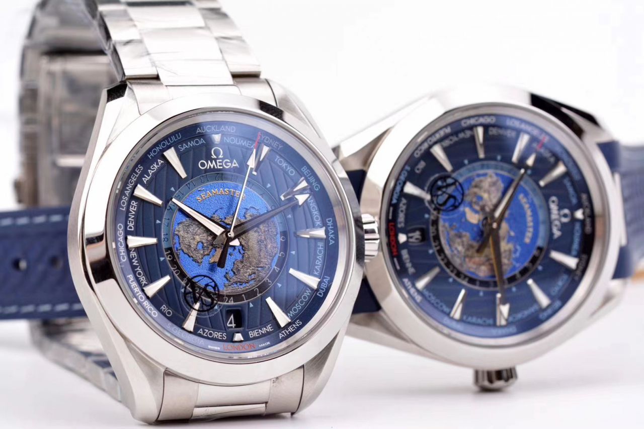 VS Factory OMEGA Seamaster 150米220.10.43.22.03.001，220.12.43.22.03.001限量版世界时 wrist watches  / VS731