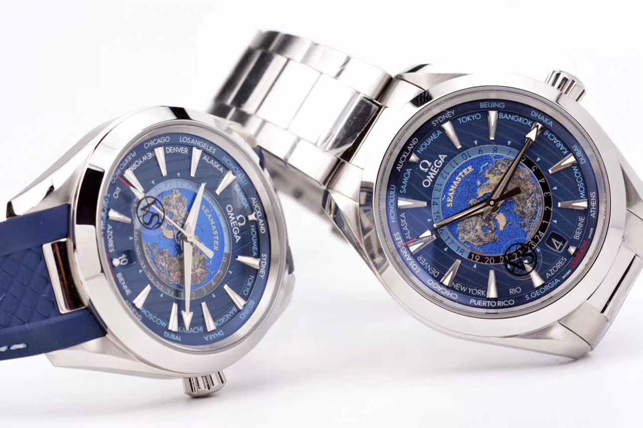 VS Factory OMEGA Seamaster 150米220.10.43.22.03.001，220.12.43.22.03.001限量版世界时 wrist watches  / VS731