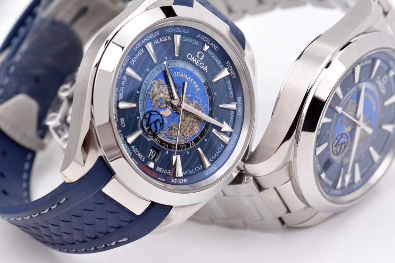 VS Factory OMEGA Seamaster 150米220.10.43.22.03.001，220.12.43.22.03.001限量版世界时 wrist watches  / VS731