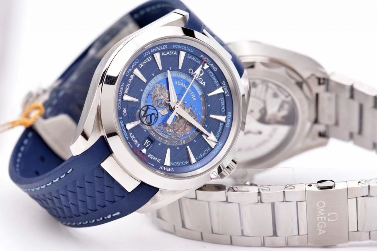 VS Factory OMEGA Seamaster 150米220.10.43.22.03.001，220.12.43.22.03.001限量版世界时 wrist watches  / VS731