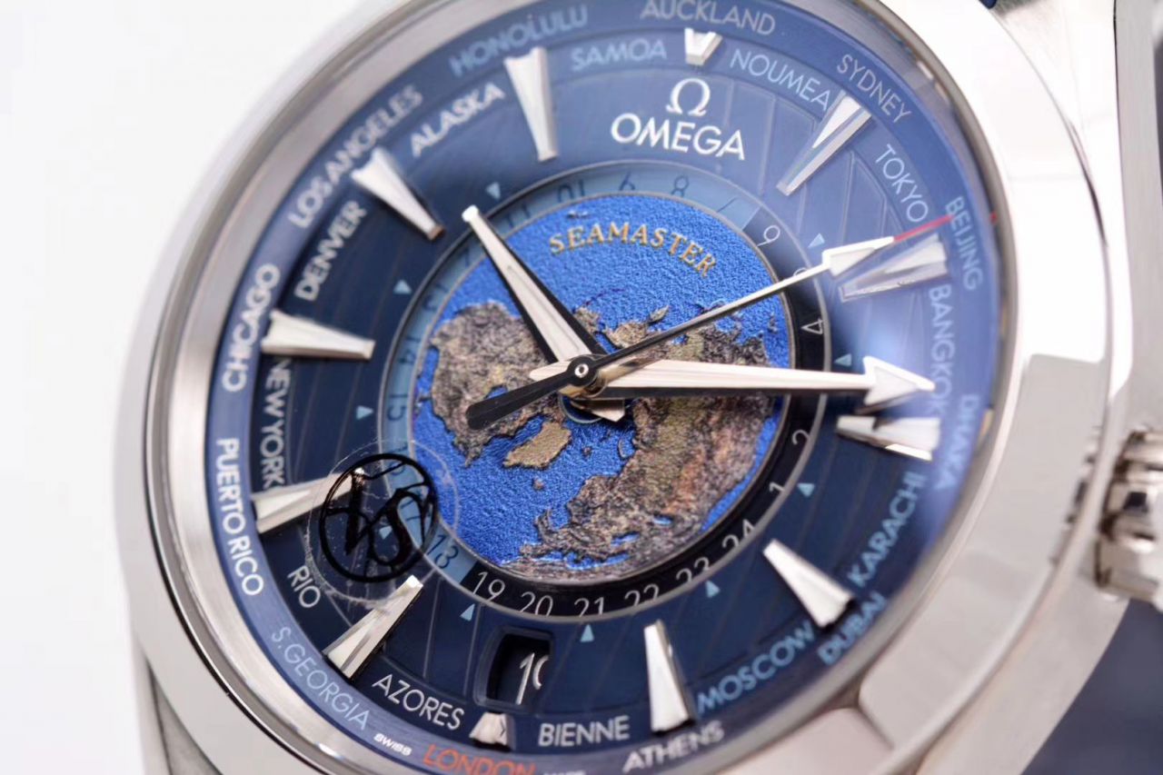 VS Factory OMEGA Seamaster 150米220.10.43.22.03.001，220.12.43.22.03.001限量版世界时 wrist watches  / VS731