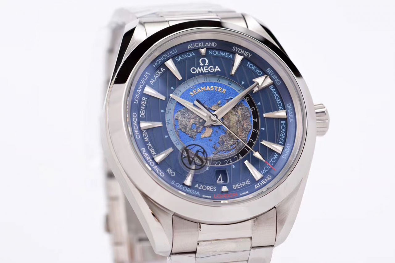 VS Factory OMEGA Seamaster 150米220.10.43.22.03.001，220.12.43.22.03.001限量版世界时 wrist watches  / VS731