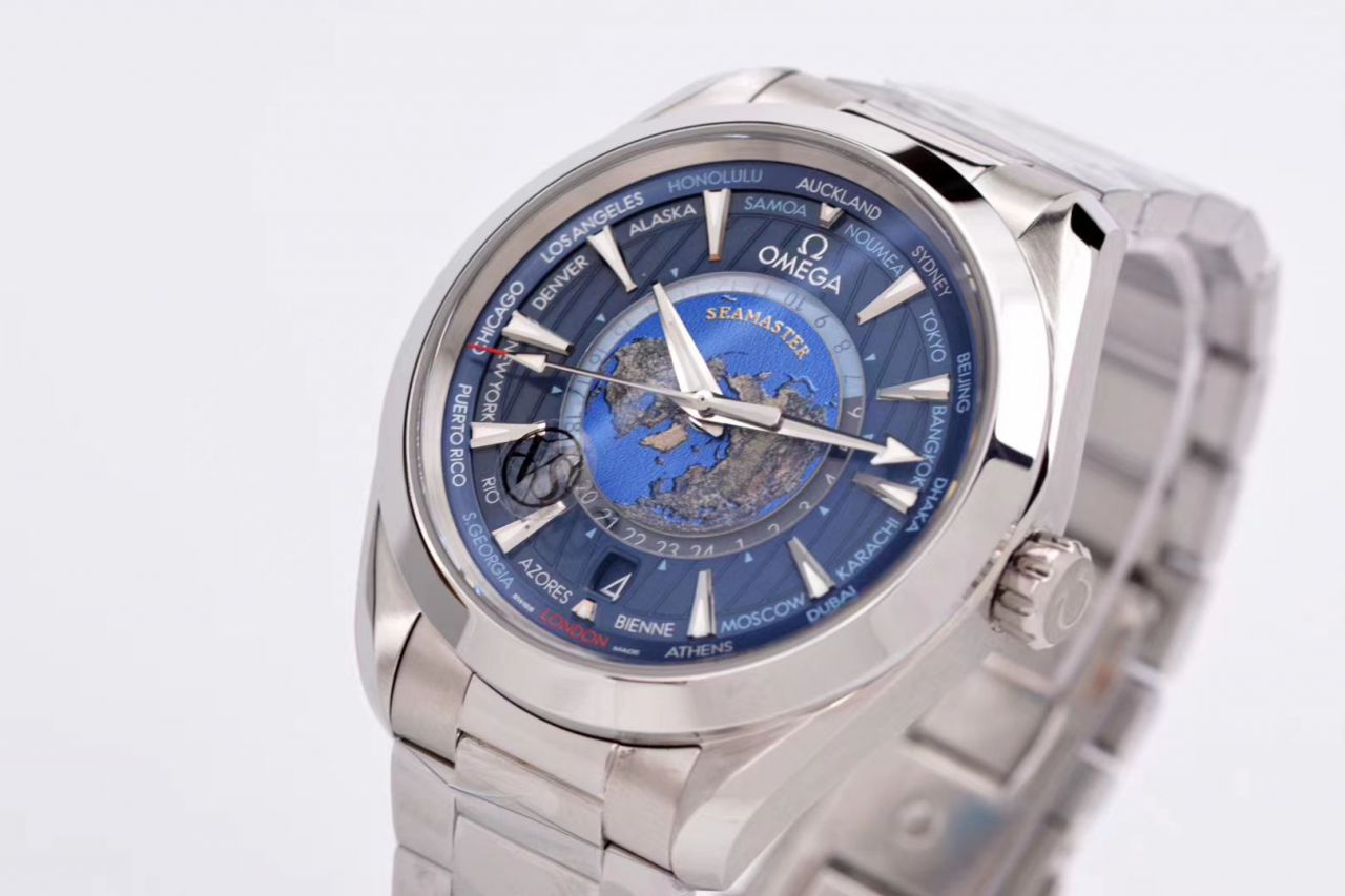 VS Factory OMEGA Seamaster 150米220.10.43.22.03.001，220.12.43.22.03.001限量版世界时 wrist watches  / VS731