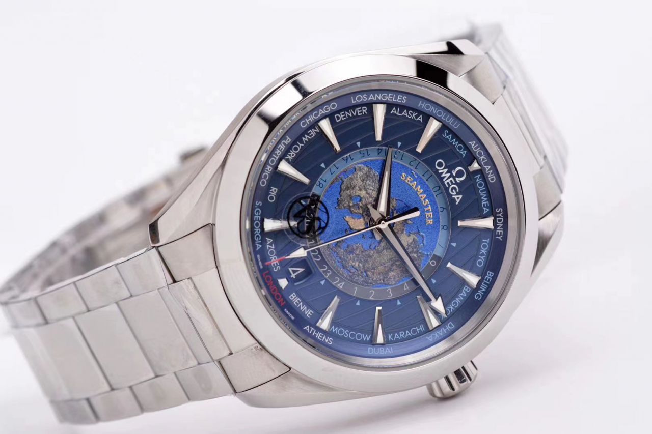 VS Factory OMEGA Seamaster 150米220.10.43.22.03.001，220.12.43.22.03.001限量版世界时 wrist watches  / VS731