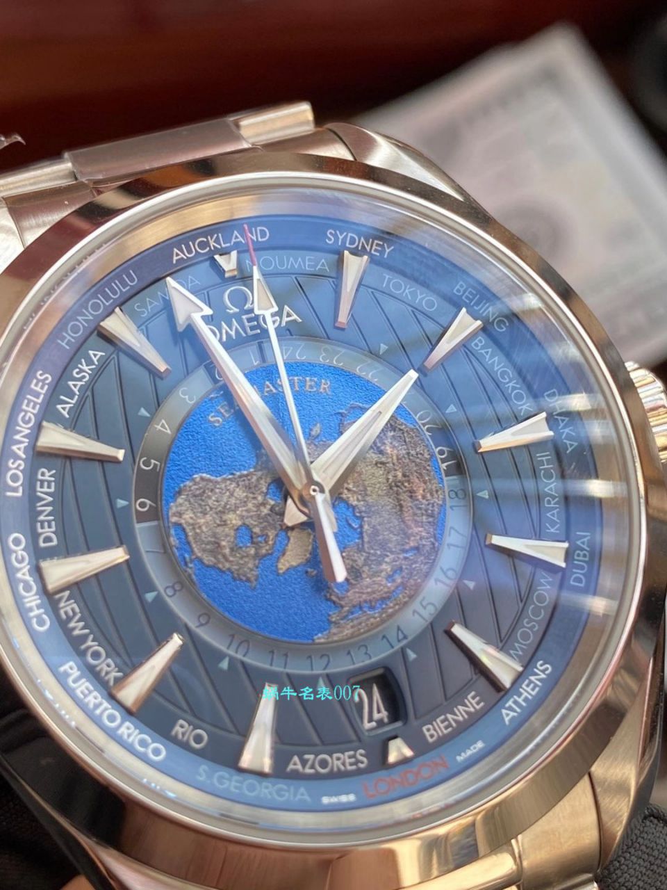 VS Factory OMEGA Seamaster 150米220.10.43.22.03.001，220.12.43.22.03.001限量版世界时 wrist watches  / VS731