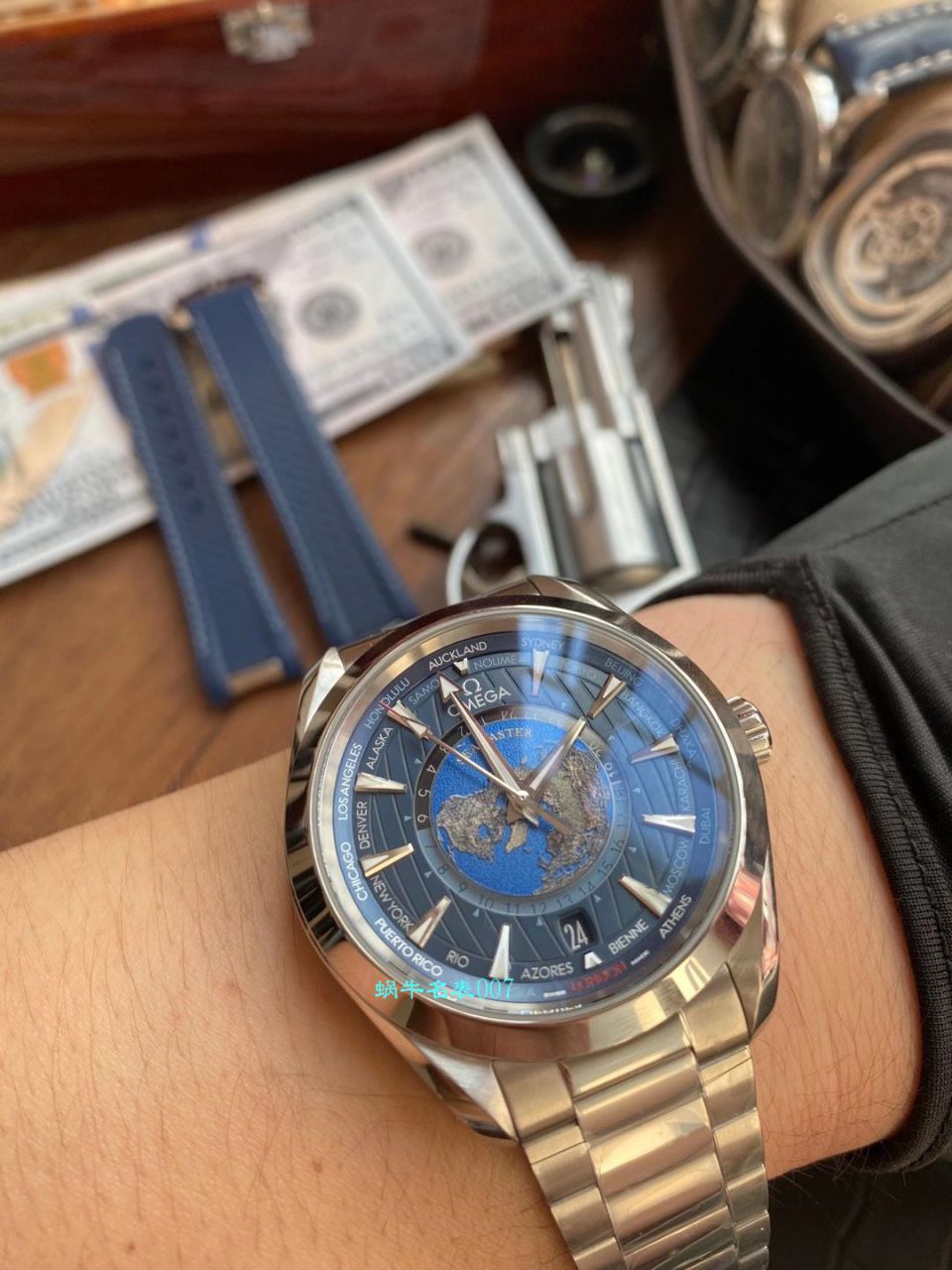 VS Factory OMEGA Seamaster 150米220.10.43.22.03.001，220.12.43.22.03.001限量版世界时 wrist watches  / VS731
