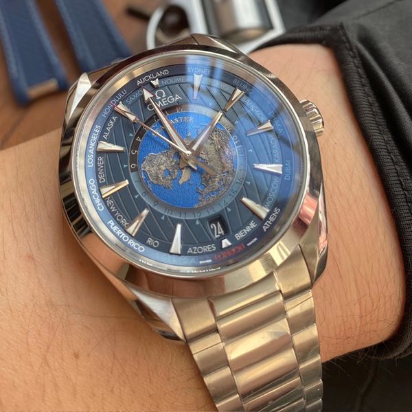 VS Factory OMEGA Seamaster 150米220.10.43.22.03.001 top  Replica Copy 限量版世界时 wrist watches 