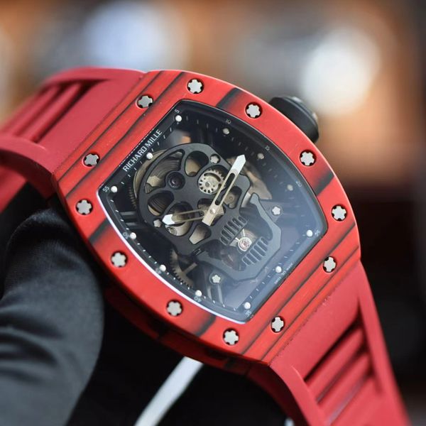 【 Video analysis 】JB Factory  RICHARD MILLE RM52-01 High quality  Replica Watches 真 Tourbillon  carbon fiber 骷髅头鬼王