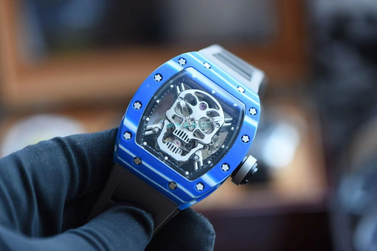【 Video analysis 】JB Factory  RICHARD MILLE RM52-01 High quality  Replica Watches 真 Tourbillon  carbon fiber 骷髅头鬼王 / RM52-01C