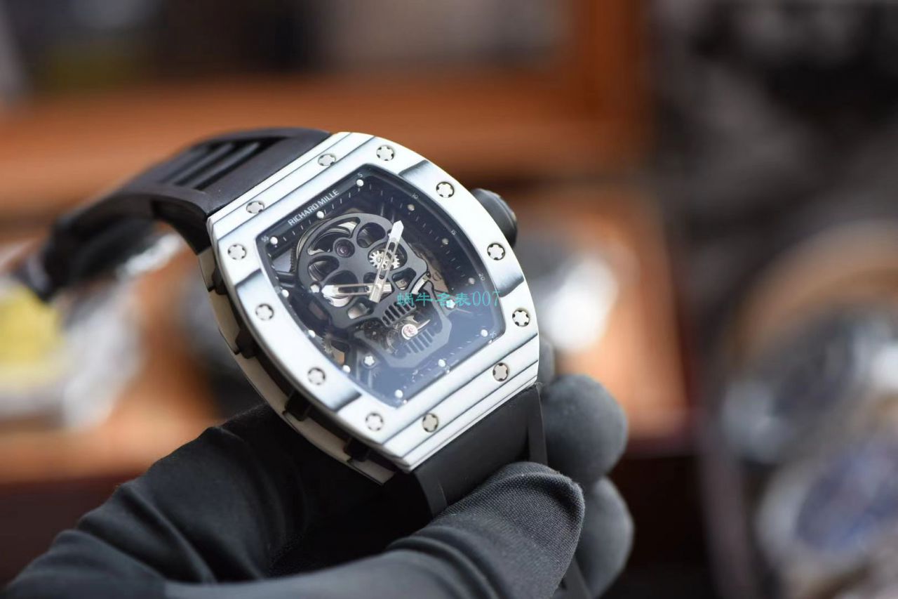 【 Video analysis 】JB Factory  RICHARD MILLE RM52-01 High quality  Replica Watches 真 Tourbillon  carbon fiber 骷髅头鬼王 / RM52-01C