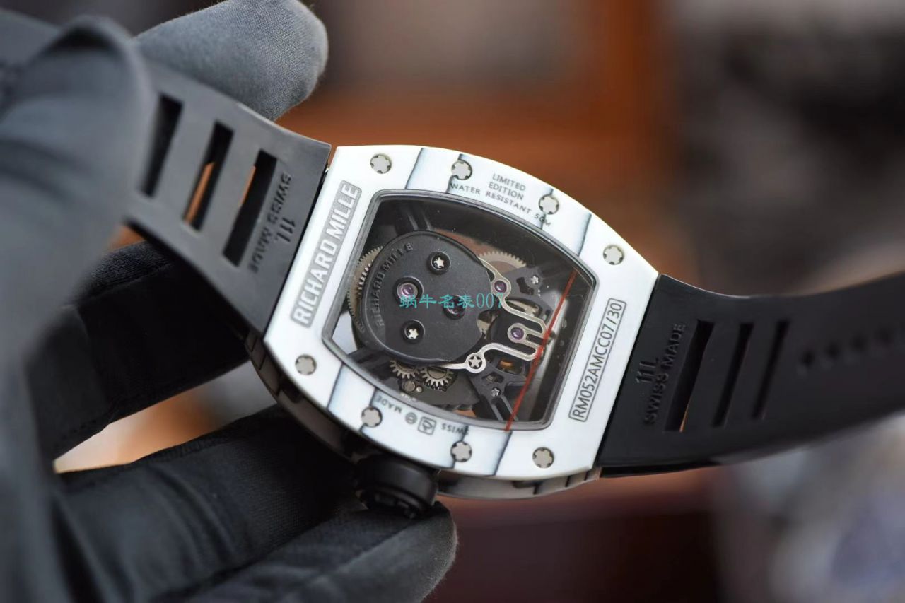 【 Video analysis 】JB Factory  RICHARD MILLE RM52-01 High quality  Replica Watches 真 Tourbillon  carbon fiber 骷髅头鬼王 / RM52-01C