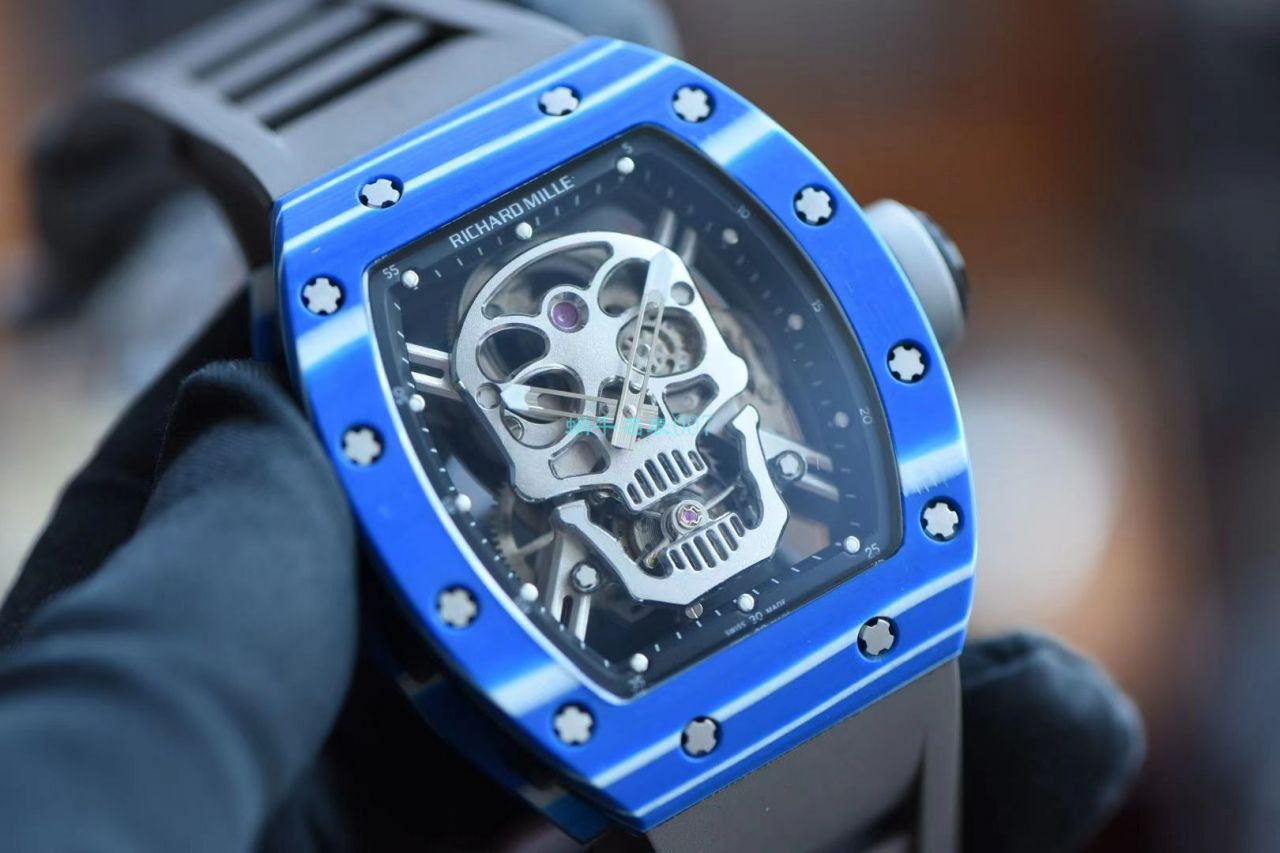 【 Video analysis 】JB Factory  RICHARD MILLE RM52-01 High quality  Replica Watches 真 Tourbillon  carbon fiber 骷髅头鬼王 / RM52-01A