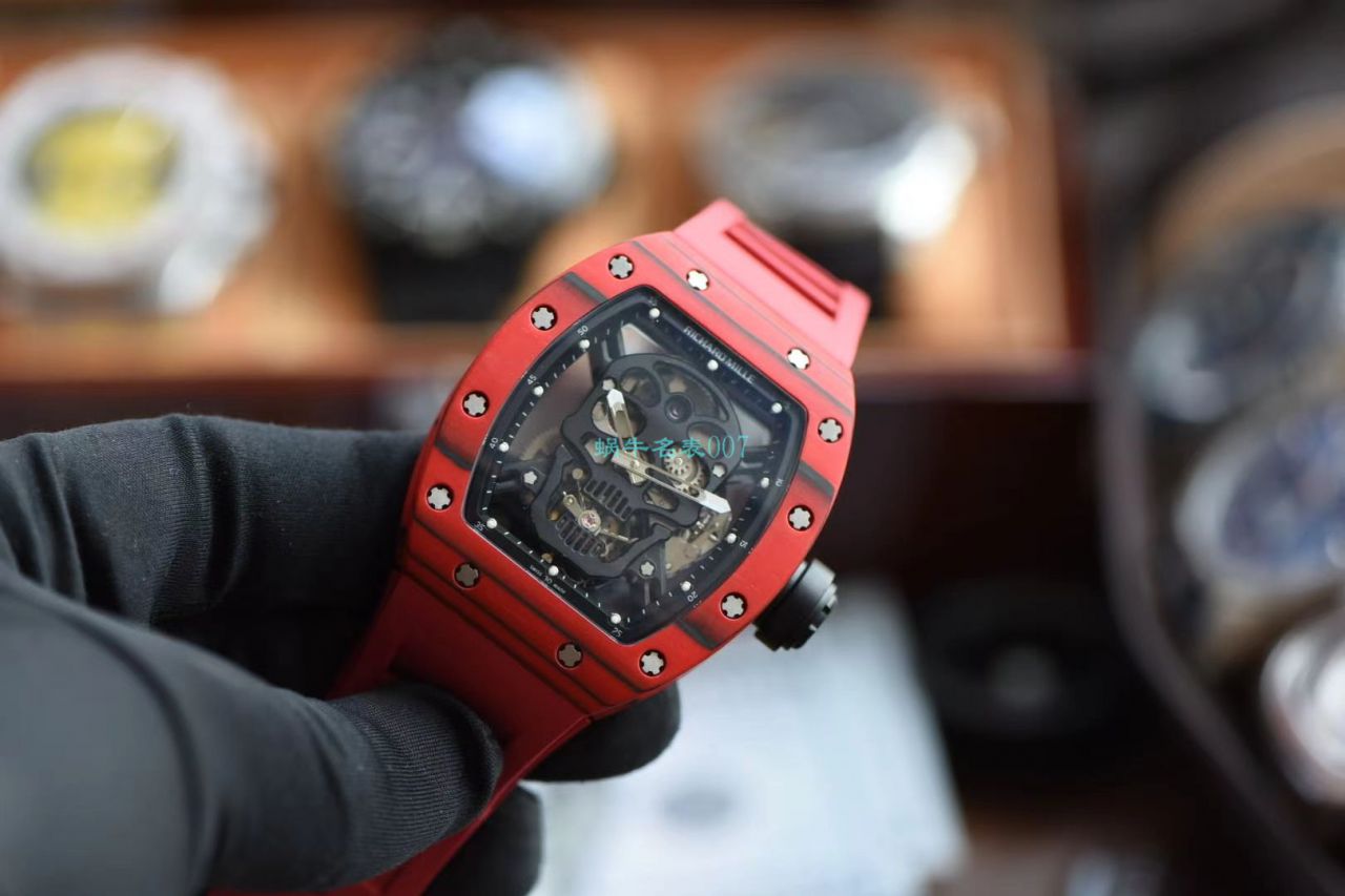 【 Video analysis 】JB Factory  RICHARD MILLE RM52-01 High quality  Replica Watches 真 Tourbillon  carbon fiber 骷髅头鬼王 / RM52-01A