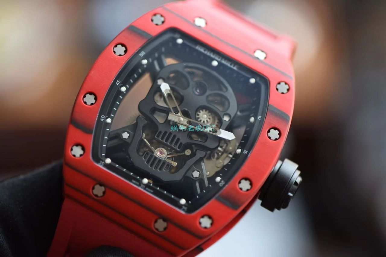 【 Video analysis 】JB Factory  RICHARD MILLE RM52-01 High quality  Replica Watches 真 Tourbillon  carbon fiber 骷髅头鬼王 / RM52-01A