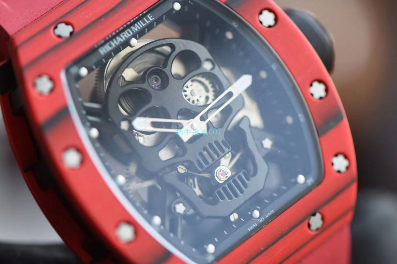 【 Video analysis 】JB Factory  RICHARD MILLE RM52-01 High quality  Replica Watches 真 Tourbillon  carbon fiber 骷髅头鬼王 / RM52-01A