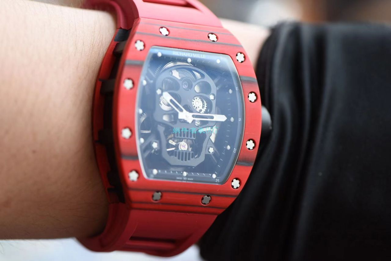 【 Video analysis 】JB Factory  RICHARD MILLE RM52-01 High quality  Replica Watches 真 Tourbillon  carbon fiber 骷髅头鬼王 / RM52-01A