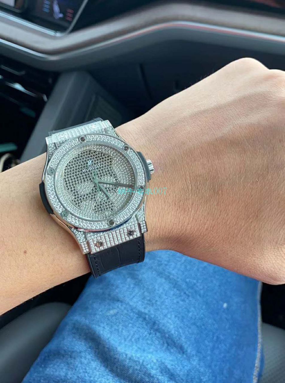 WWF Factory  High quality  Replica Watches  hublot 经典融合满钻511.NX.9000.LR.1704.SKULL wrist watches  / YB103