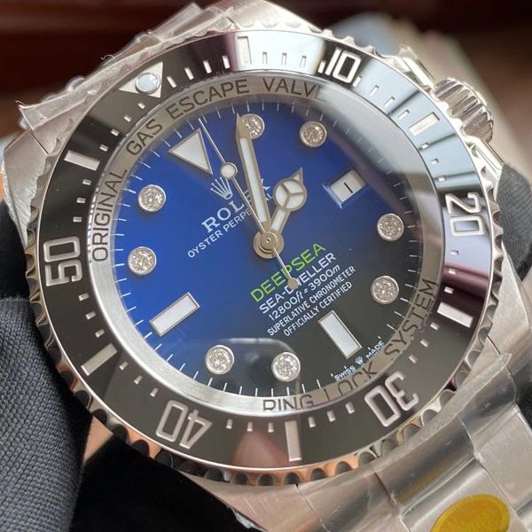 【真钻 copy customized 】 Rolex 渐变蓝鬼王 Watches m126660-0002订制8颗VS八心八箭真钻刻度 top  Replica Copy 