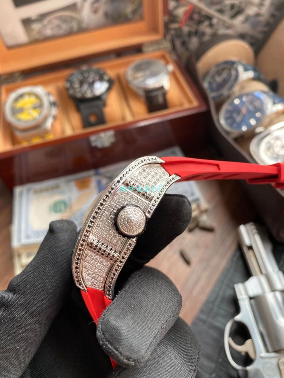  copy customized 款 RICHARD MILLE RM 51-01龙虎满钻真 High quality  Replica  Tourbillon  Watches  / RM 51-01